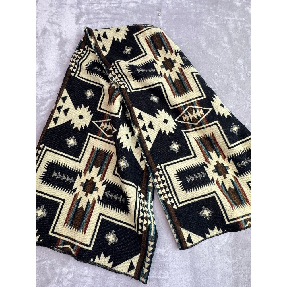 Galapagos Wool‎ Blend Southwest Geometric Pattern Blanket 72x82